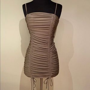 Tiger mist all over ruching Bodycon dress